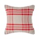image 1 of Homescapes Grey & Red Tartan Pattern Cushion Cover - 60 x 60 cm | Red | Grey & Red | 60 x 60 cm