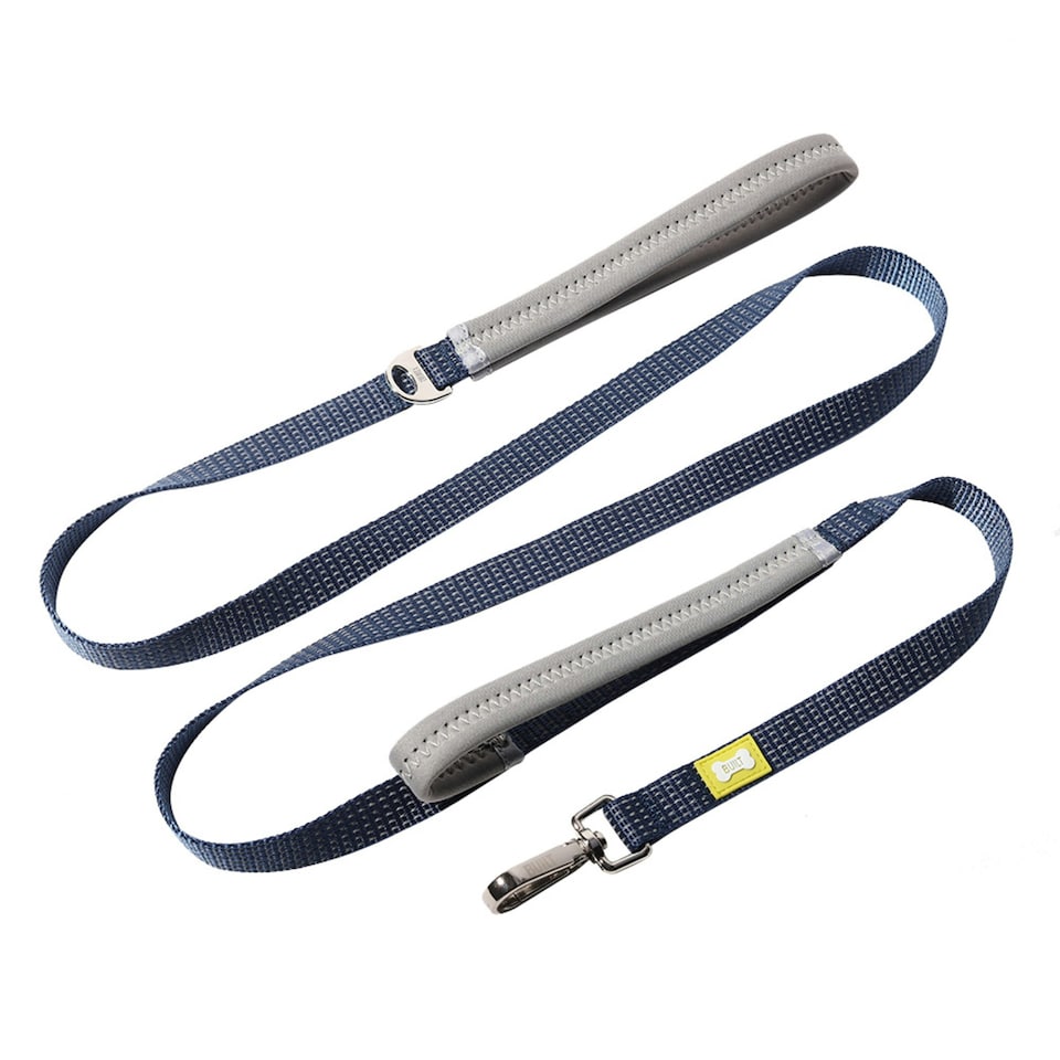 image 1 of 3pc Blue Dog Walking Set with Walk Bag, Medium Reflective Collar & Medium Double-Handled Reflective Lead