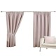 image 4 of Eclipse Pencil Pleat Blackout Curtains - Pink - 229cm x 229cm