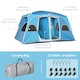 image 4 of Outsunny Camping Tent, Family Tent 4-8 Person 2 Room Easy Set Up, Blue
