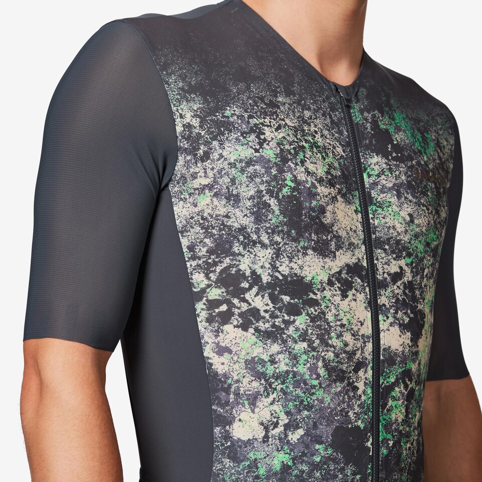 image 1 of Decathlon Unisex short-sleeved road cycling jersey for long distance, EDR ULTRA