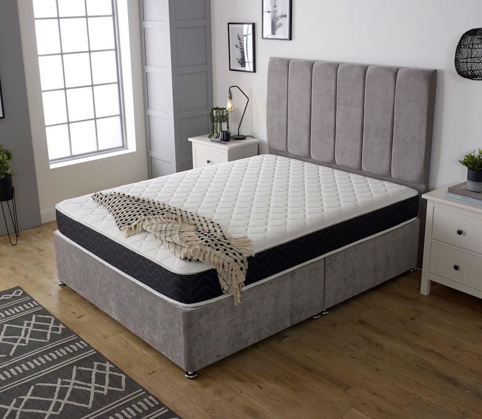 image 1 of 7 Inch Memory Foam Spring Anti-Bac Mattress for Single Double King | White | Double