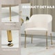 image 5 of HOMCOM Fabric Armchair Accent Chair w/ Metal Legs for Living Room