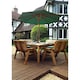 image 3 of Traditional Eight Seater Table Set with 4 x Green Bench Cushion, 1 x Green Parasol & Base & 1 x Cushion Storage Bag