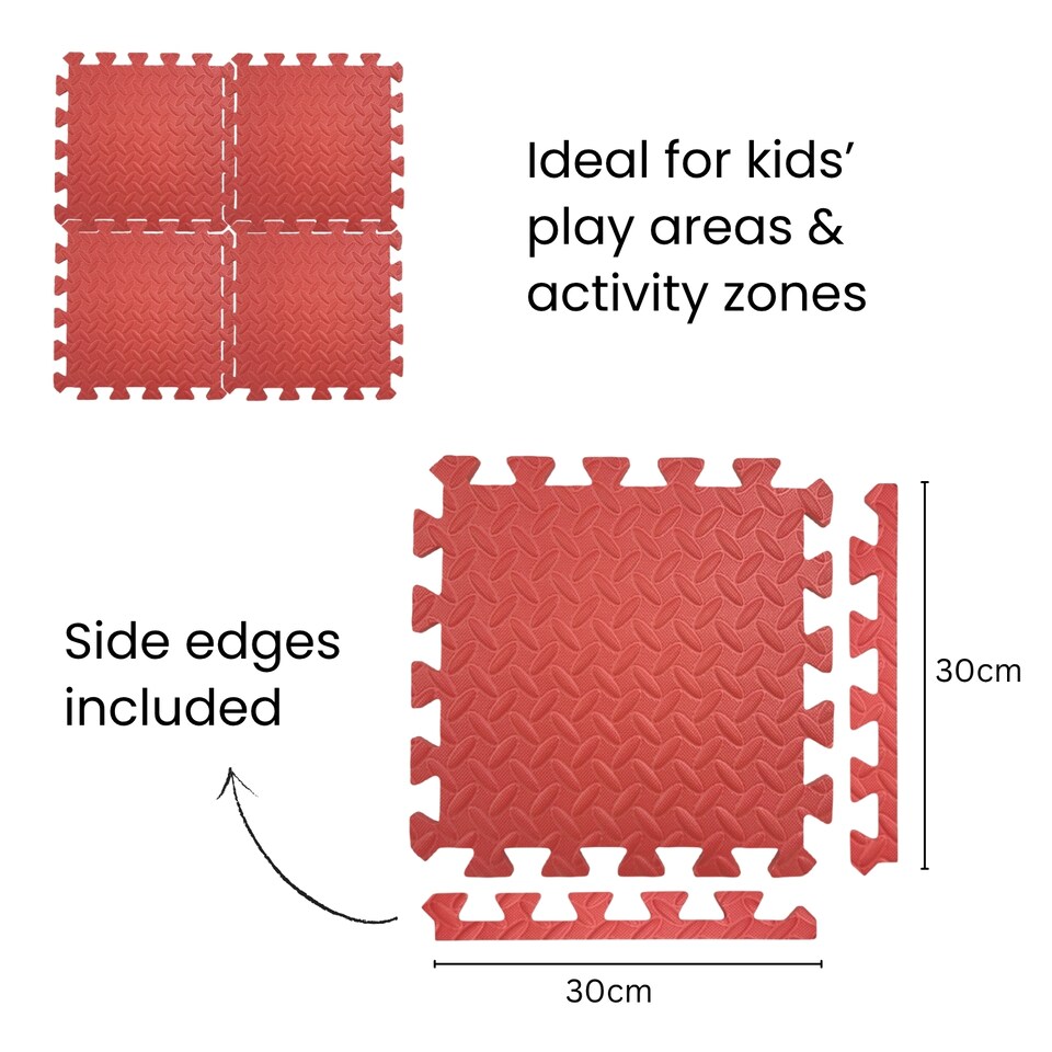 image 1 of Pack of 4 30x30cm Purple Coloured 1cm Thick EVA Foam Mats