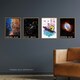 image 2 of Set of 4 NASA James Webb Space Southern Ring Carina Nebula Deep Field Wall Art Print A4