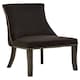 image 1 of Interiors by Premier Black Velvet Dining Chair, Curved High Back Office Chair, Aesthetic Velvet Accent chair for Living Room