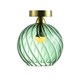 image 2 of Designer Chic Ceiling Light with Brushed Gold Base and Emerald Green Glass Shade