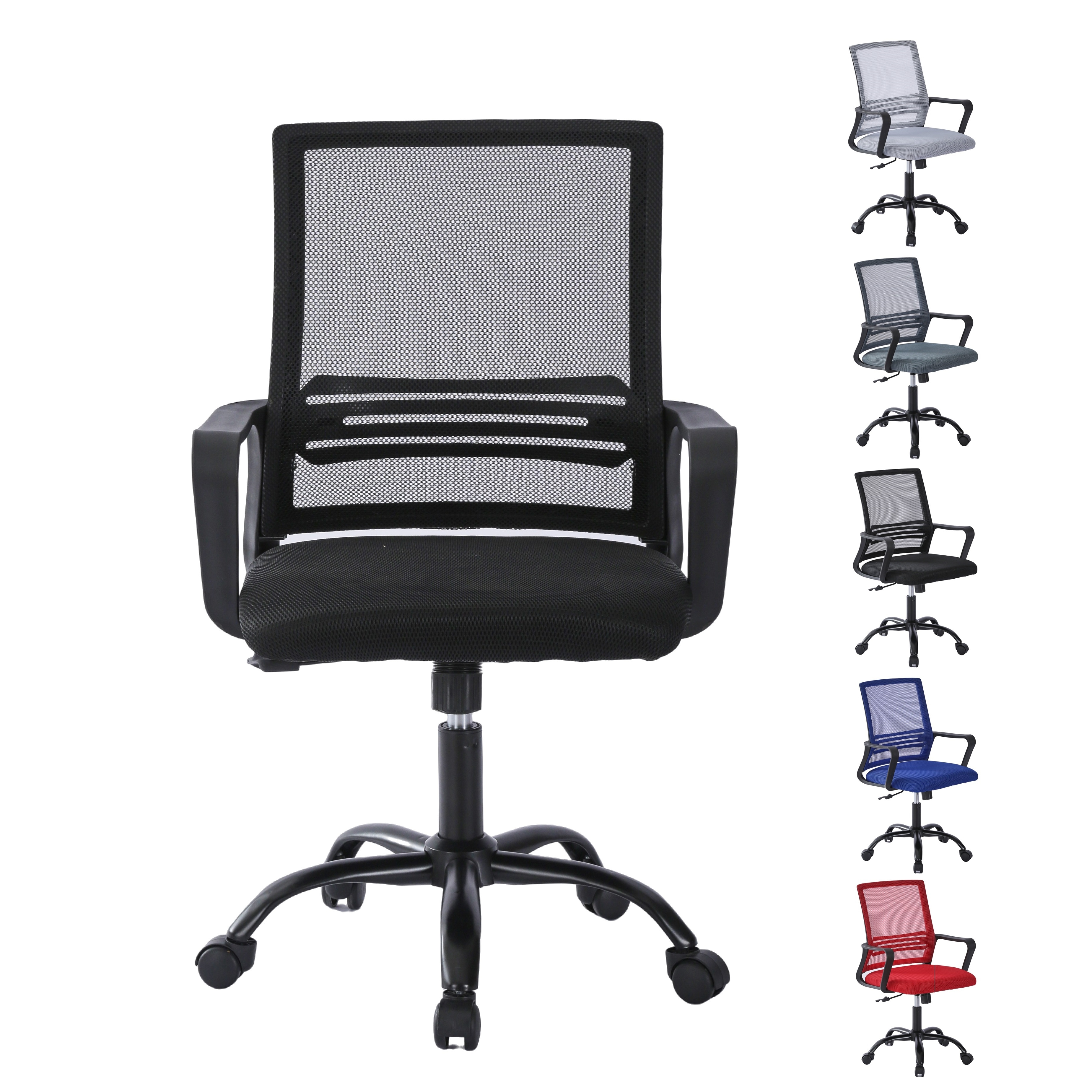 Mesh Back Office Chair on castor Wheels - Black | Black | Black
