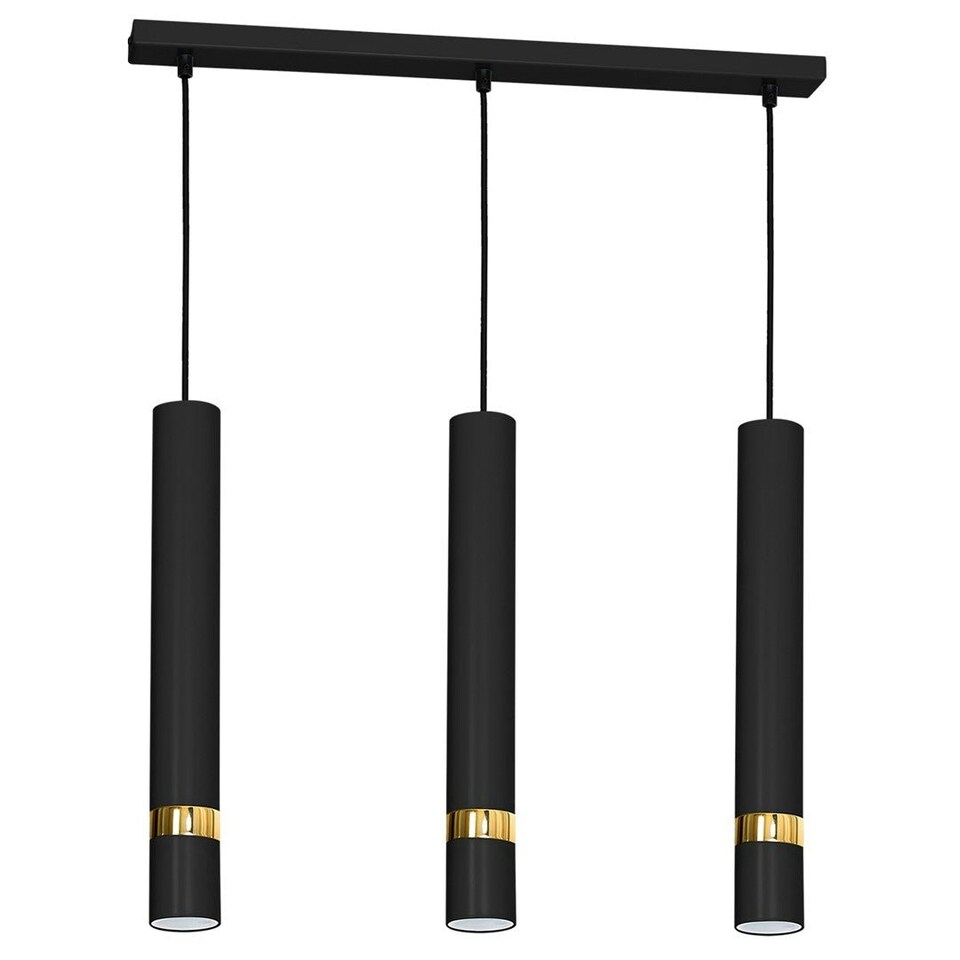 image 1 of Milagro Pendant Lamp Joker Black/Gold 3XGU10