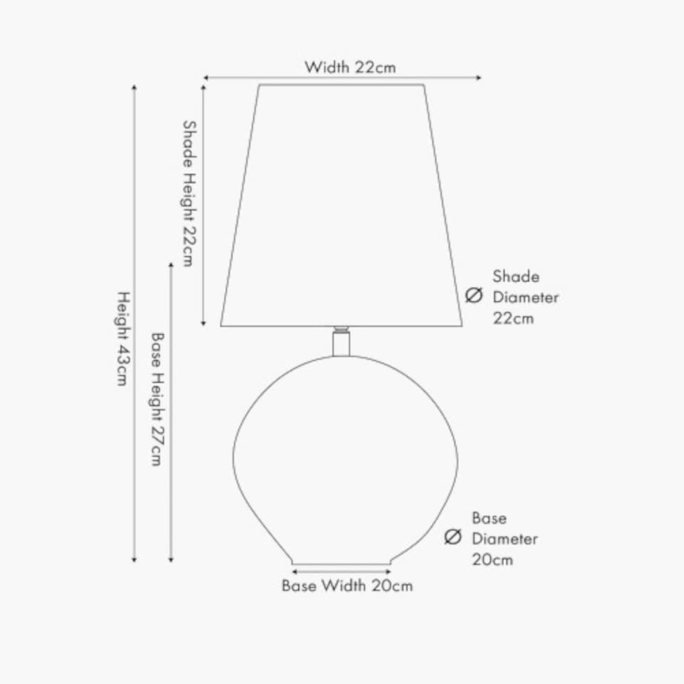 image 1 of Transparent Glass Table Lamp with Terracotta Shade | Clear | Clear | 1