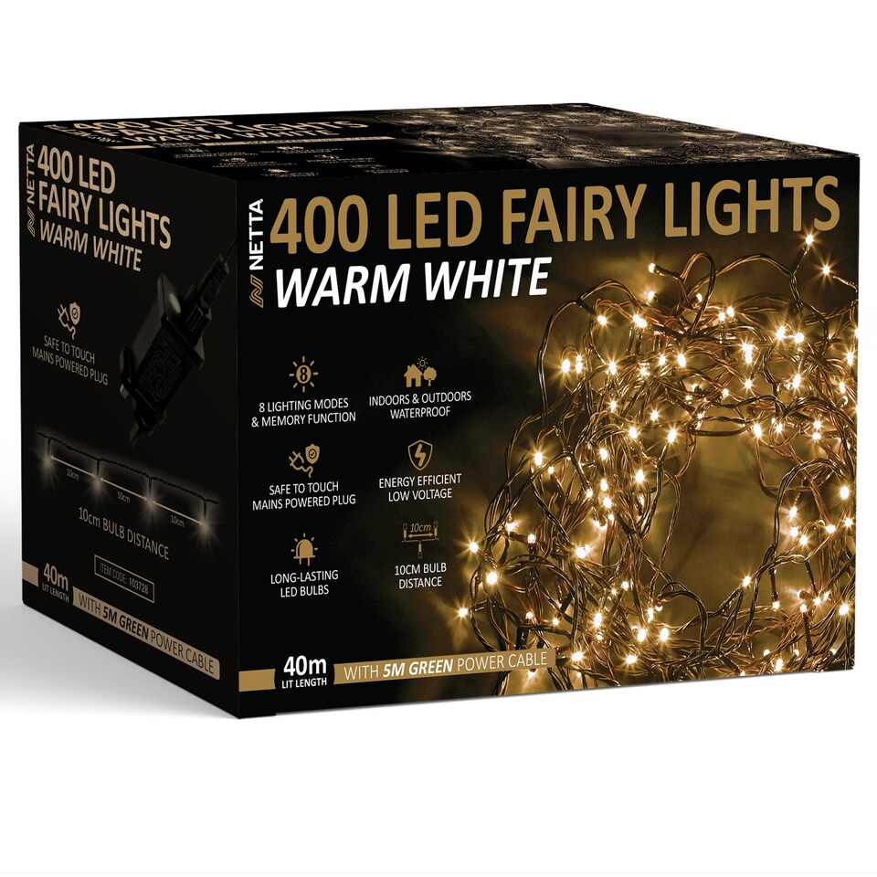 image 1 of NETTA LED Fairy String Lights Outdoor and Indoor Plug In