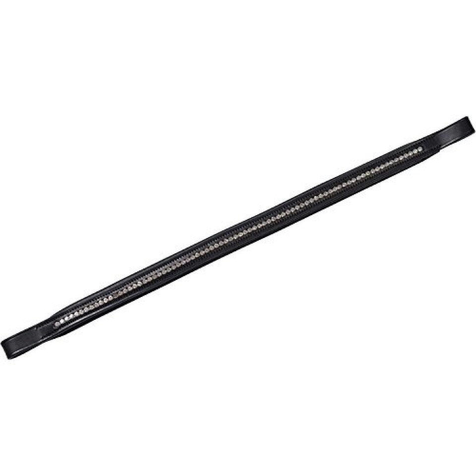 Collegiate Diamante Leather Browband - Black - Full