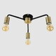 image 3 of ValueLights Connell Matte Black Semi-Flush Light and E27 GLS LED 4W Warm White 2700K Bulb