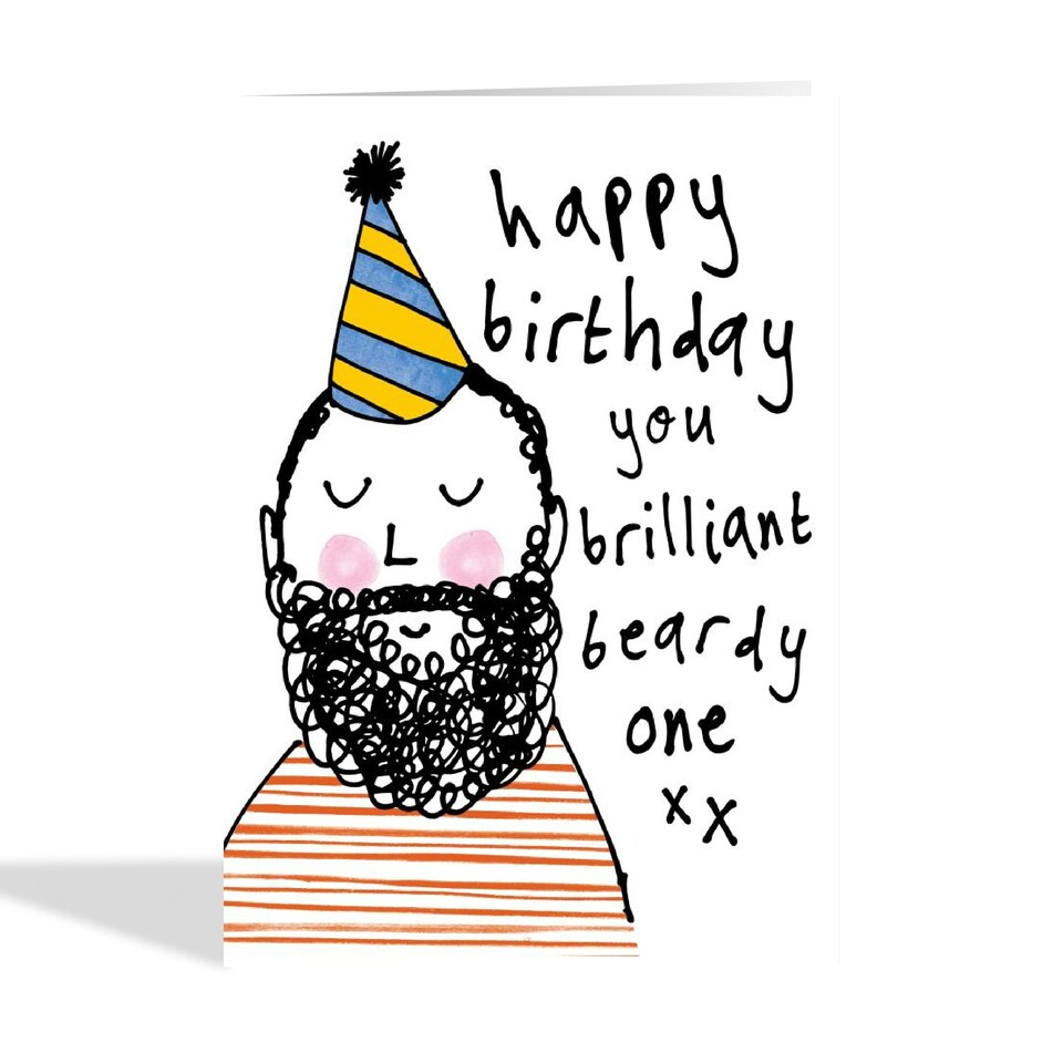 image 1 of Cute Beardy Birthday Card For Him