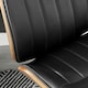 image 5 of Furniturebox Parker Black Faux Leather Wood Back Office Chair