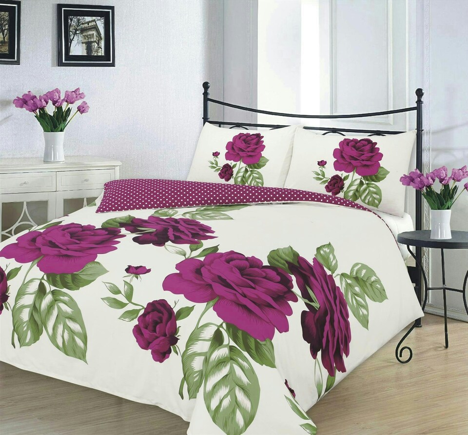image 1 of Isabella Duvet Cover Set - Super King - Purple | Purple | Super King