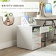 image 8 of Vinsetto 3 Drawer Steel Filing Cabinet w/ 4 Wheels Lock Pencil Box