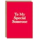 image 1 of Minimalist Simple Red Special Someone Anniversary Valentines Day Card