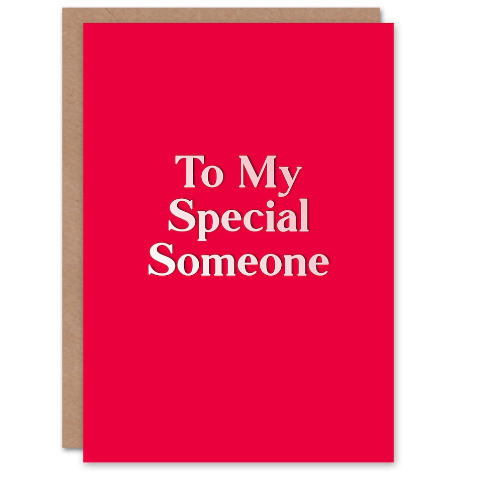 image 1 of Minimalist Simple Red Special Someone Anniversary Valentines Day Card