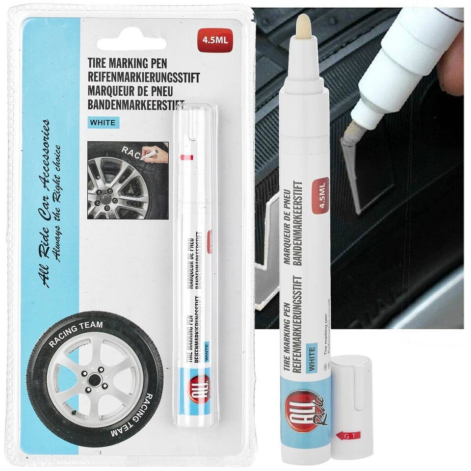 image 1 of White Tyre Paint Pen Permanent Waterproof Rubber Marker
