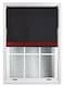 image 3 of FURNISHED Thermal Blackout Roller Blinds with Glitter Edge - (W)230cm x (L)165cm | Black | Black | (W) 230cm x (L) 165cm