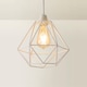 image 4 of ValueLights Diablo White Metal Basket Cage Ceiling Pendant Light Shade | White