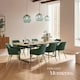 image 8 of Chair Marilyn - with armrests, padded, velvet look, golden steel legs - per piece Green | Dark Green/Gold