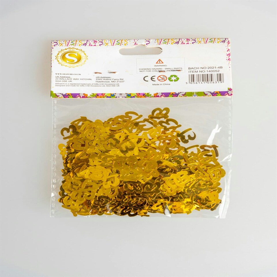 image 1 of 4 x 14g Gold 13th Birthday Confetti