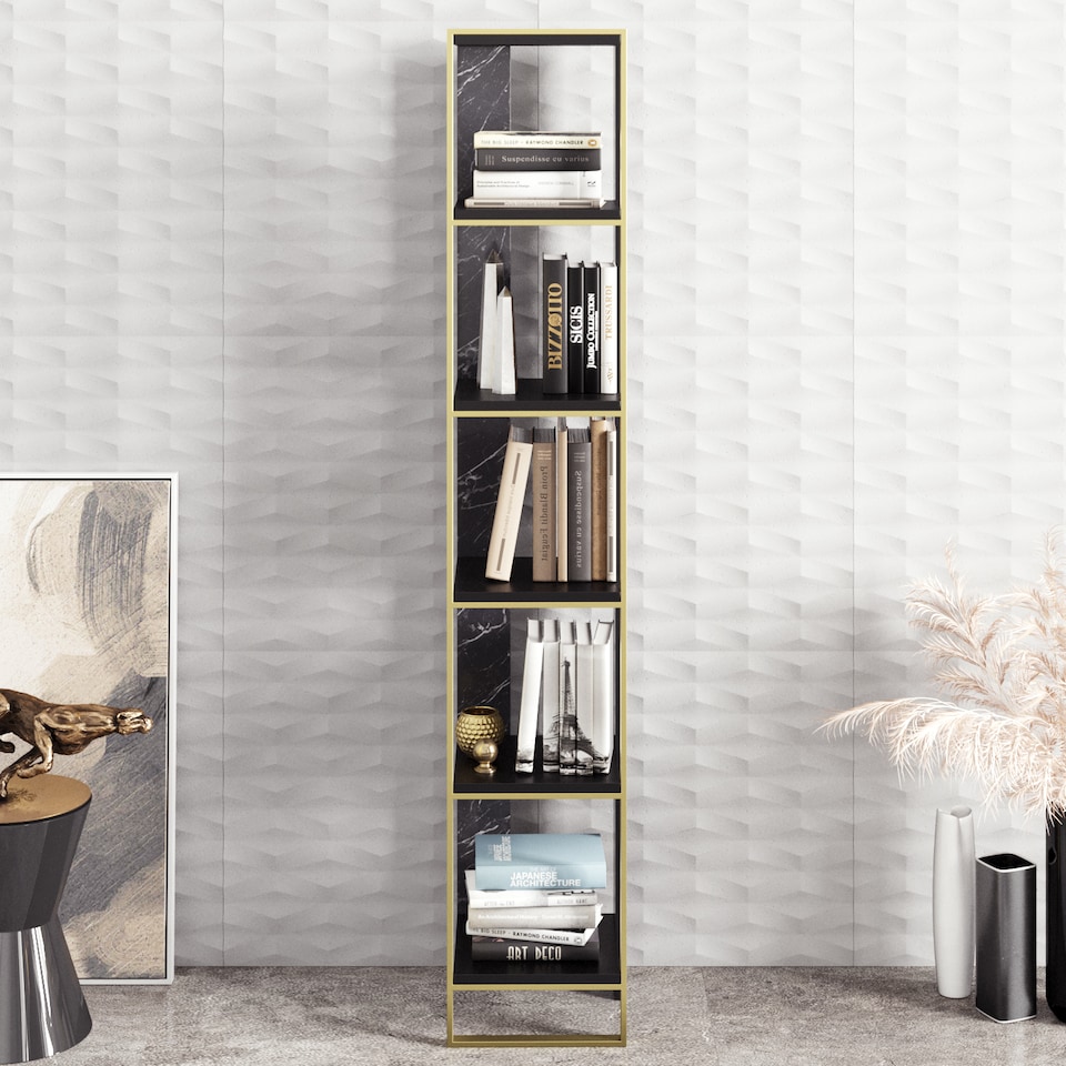 image 1 of Decorotika Polka 5-tier Bookcase Shelving Unit | Multi