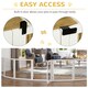 image 7 of PawHut Freestanding Pet Dog Gate 6 Panel Foldable Wooden Playpen
