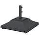 image 1 of Outsunny 60kg Square Parasol Base with Wheels Fillable Plastic Umbrella Stand | Black | Black