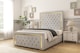image 2 of Sloomy Sofia Gold Silver Naples Bed Frame With 50" Upholstered Headboard 6' Super King