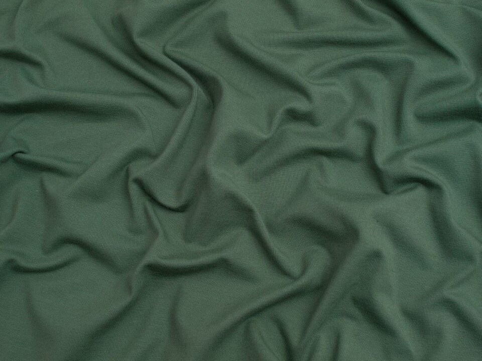 Minerva Core Range Green Cotton Lycra Jersey Stretch Knit Fabric for Dressmaking, 150cm / 59" Wide - per metre