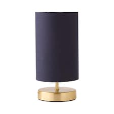 ValueLights Francis Gold Touch Table Lamps Navy Shade | Gold