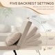 image 10 of HOMCOM Click Clack Chair Bed Settee for Living Room, Guest Room, Beige