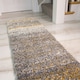 image 4 of KUKOON Yellow Ochre Grey Striped Mottled Long Runner Rug 60cm x 240cm | Yellow