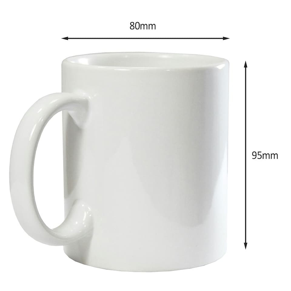 image 1 of 36 White Sublimation Mugs With Boxes & Heat Tape Roll White