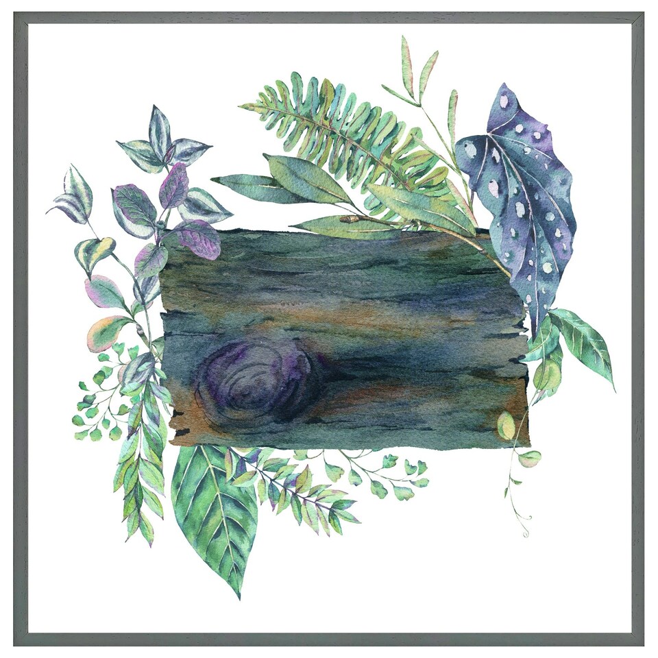 image 1 of Green leaves board (Picture Frame) Brown | Oak | M