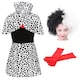 image 1 of Evil Dog Lady Costume with Wig and Gloves | Black | S