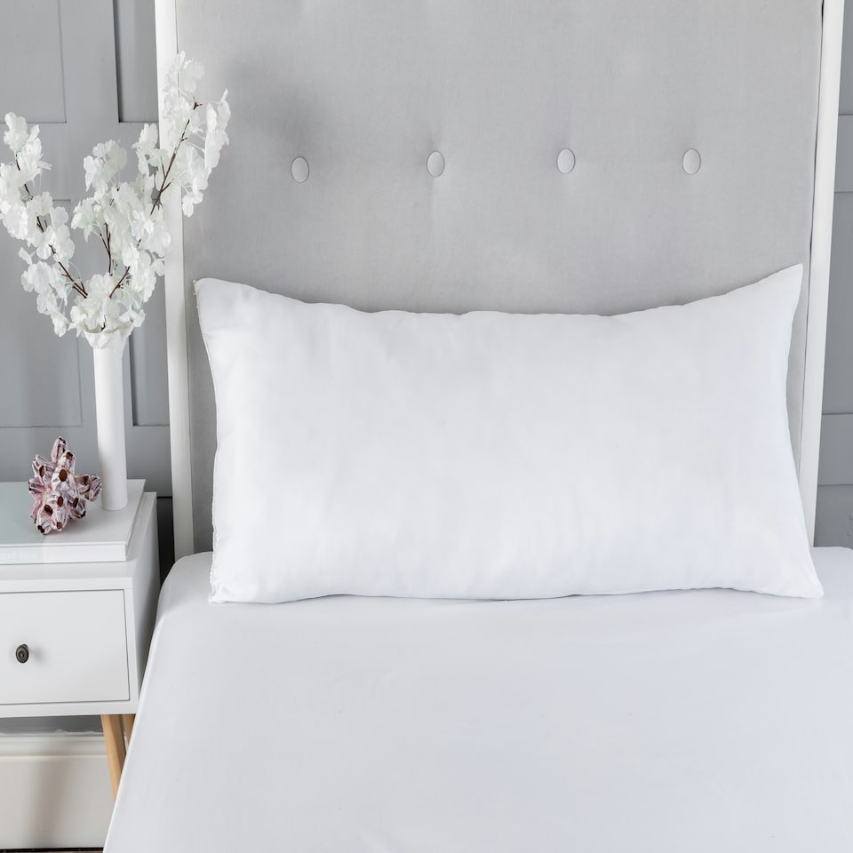 image 1 of Bolster Pregnancy Maternity Support Pillow Soft Microfibre Cover With 100% Hollowfibre Filling King White | Double