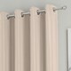 image 2 of Supersoft Beige Single Door Curtain 66 x 84 inch (168 x 214 cm) Room Darkening Eyelet Thermal Noise Reducing Single Door Curtain