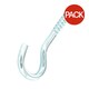 image 1 of Securit Zinc Plated Screw Hook (Pack Of 4) - Silver - 55mm