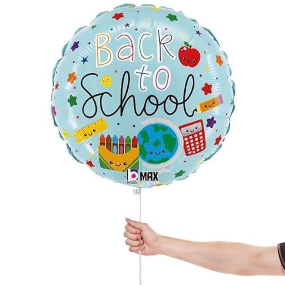 image 1 of Back To School Round Foil Helium Balloon 45cm / 18 in