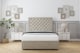 image 2 of Sloomy Mayfair Cream Plush Divan Bed Base 2 Drawers Same Side With 54 Inch Floor Standing Headboard | Cream | Cream | Super King | 1