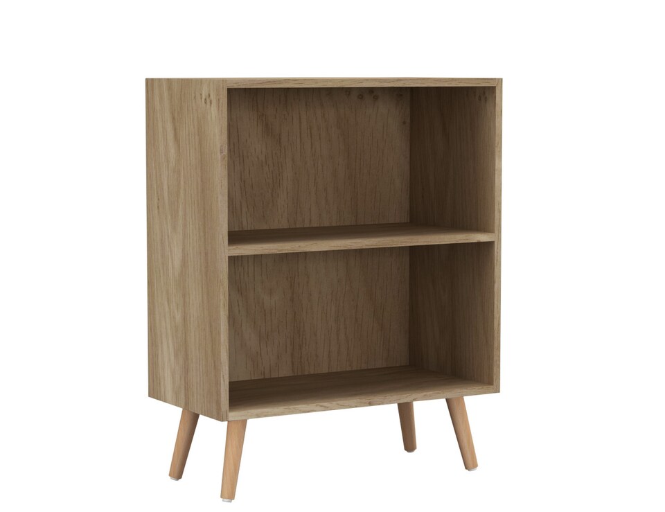 image 1 of 2-Tier Wooden Cabinet With Legs | Brown | Oak & Beech | 1
