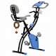 image 1 of HOMCOM 2-In-1 Folding Exercise Bike with 8-Level Magnetic Resistance Blue