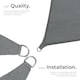 image 3 of Shade Sail - rectangular with UV protection 50, water-repellent, grey | Grey | grey | 4 x 4 m | 1
