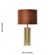 image 5 of Amber - Gold Touch Operated 40cm Table Lamp Burnt Orange Velvet Shade