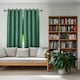 image 4 of Emerald Green Linen Blackout Eyelet Curtains - 46x54 Inch Drop - Pair | Green | One Size